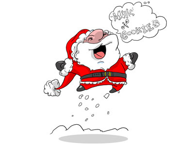 Almost Santa christmas drawing illustration logo photoshop santa