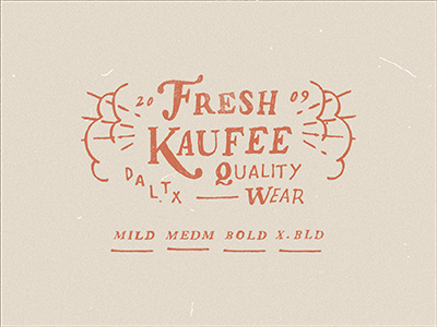 Stamp Revamp clothing coffee dallas freshkaufee lettering texas