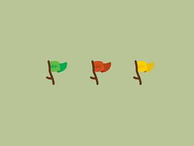 Leaf + Flag flag foliage icon illustration leaf leaves nature sticks