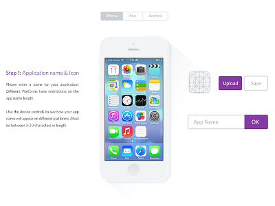 Wizard Design android app clean cms flat ios setup walkthrough website wizard