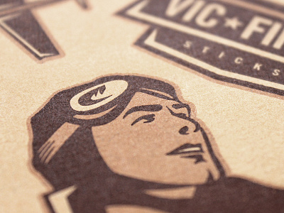 Vic Firth Drum Stick Packaging 2 illustration letterpress logo type typography