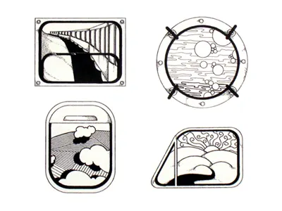 Windows draw illustration travel windows