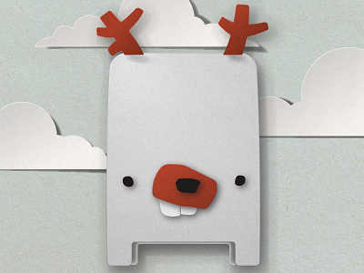 Buck cut illustration paper papercut toymail