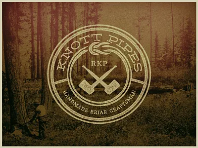 Knott Pipes Logo hand lettering handmade logo old pipe print tobacco typography vintage
