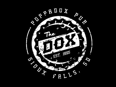 DOX - 2 bar beer bottle cap logo pub tshirt