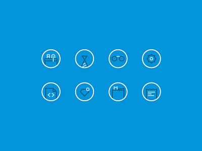 Geek Icons book code geek glasses icons note pen pocket ruby settings tie vector