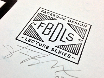 Facebook Design Lecture Series identity stamp