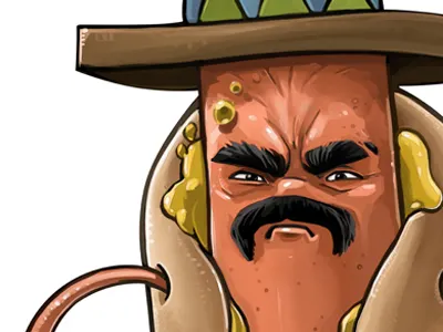 Mean Hot-dog cowboy desperado fast food hot dog hot dog mcdonalds mean mexican western wiener