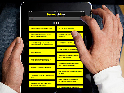 ihaveathink.com - tablet experience blog creative development responsive design tablet ux design