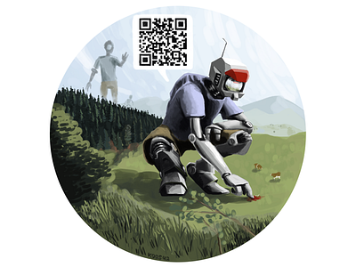 If you pet them... photoshop qr code robot