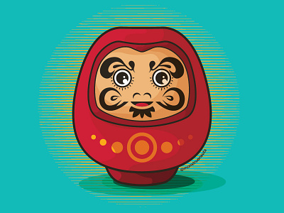 Daruma art daruma illustration vector