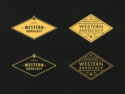 Advocacy advocacy diamond logo western