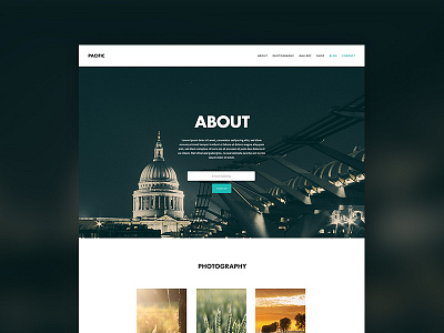 Pacific Concept photography squarespace template theme ui web