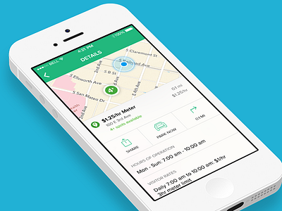 Parking app details screen app details ios map parking