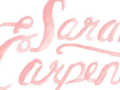 That Old Chestnut script watercolor