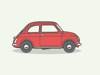 Fiat 500 500 car fiat illustration red retina vector