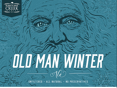 Old Man Winter Ale alberta beer design illustration
