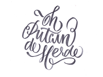 Mince calligrafitti calligraphy lettering type