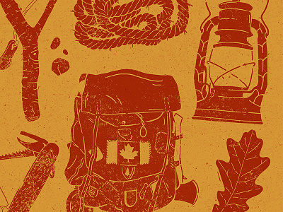 Camping pattern illustration pattern