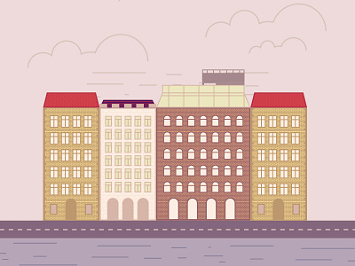 Playin' around flat houses illustrator shapes