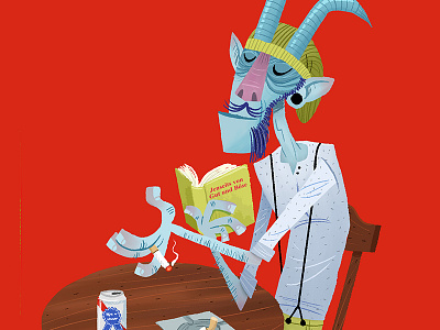 WIP Krampus card christmas christmas card hipster holiday krampus seasons greetings tim paul timpaulillustrations
