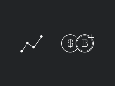 Trade Bitcoin bitcoin icon line