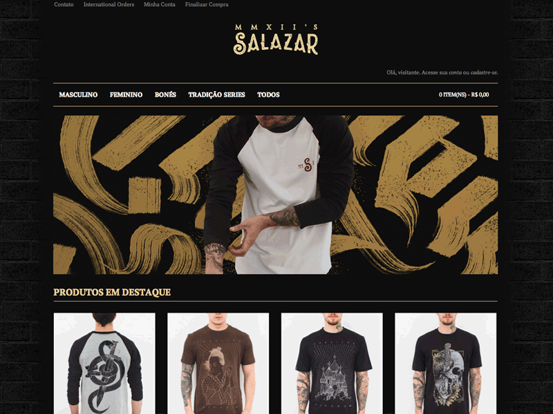 Salazar / GIF brand clothing dark fashion punk raglan skull snake t shirt tattoo website