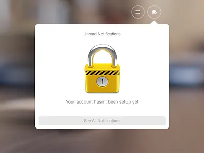 Padlock illustration 3d account icon illustration lock locked notification padlock photoshop ui