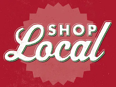 Shop Local green holidays local red shop typography white