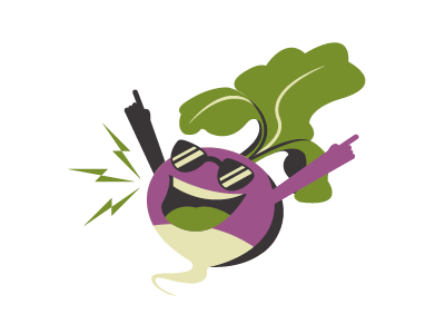 Turnip rocking out! character cool dance illustration logo music party rocking out turnip