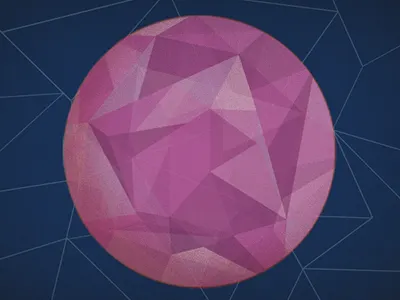 Crystal ball blue crystal crystal ball geometric magenta noise space