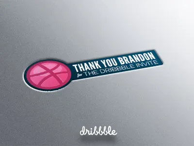 Thank You Brandon Arnold for the Invite! debut letterpress simple thank you