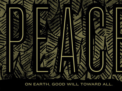 Christmas 2013 card christmas gold peace xmas