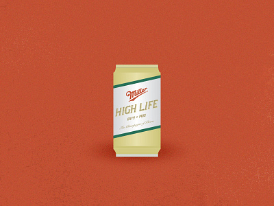 The High Life alcohol beer can high life illustration miller vector