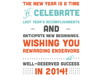 New Year's Card Concept card color concept new years typography