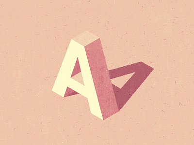 'A' Test 3d a grain helvetica isometric noise text type