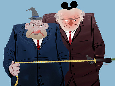 Corporate Goons big business coprorate goons thugs tim paul timpaulillustrations