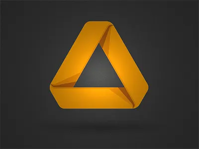 Infinite triangle dark infinite logo orange triangle