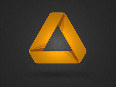 Infinite triangle dark infinite logo orange triangle