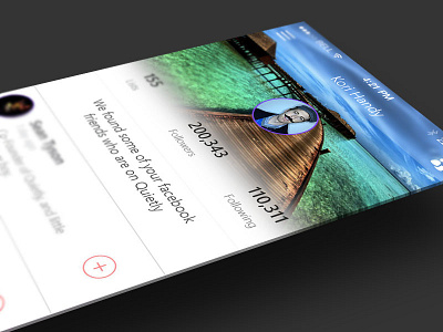 IOS 7 Profile. ios 7 menu mobile profile ux design web design