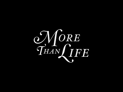 More Than Life classic decorative design logo mtl traditional typography vector