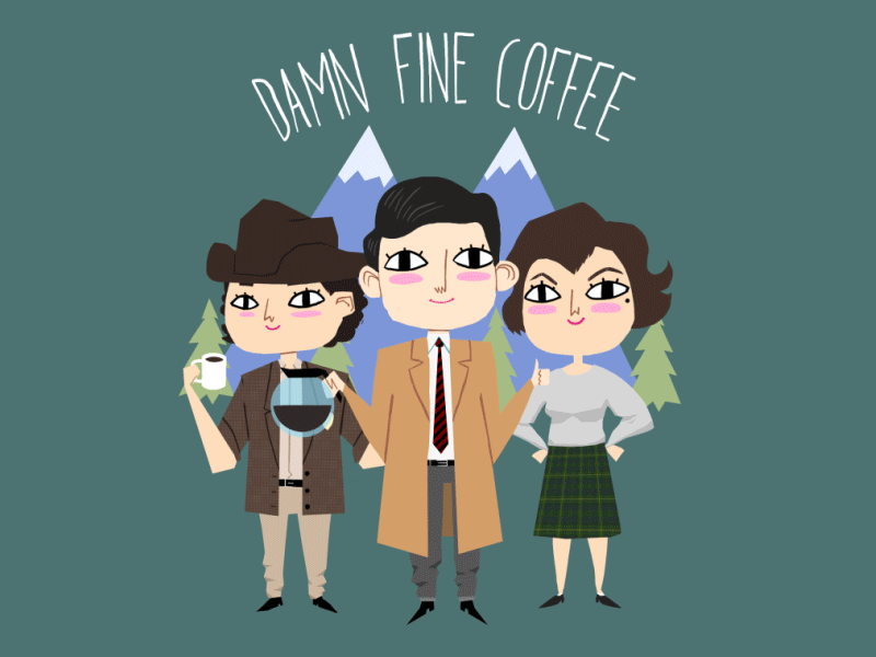 Twin Peaks animation audrey horne cuties dale cooper harry truman twin peaks