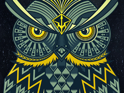 Owl animal geometric graphic illustration owl pattern