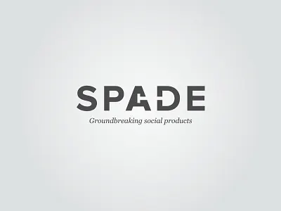 Spade Logo branding dig logo shovel social spade typography