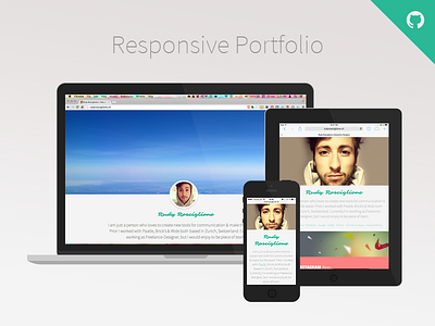 Responsive Portfolio bootstrap design github google font portfolio responsive website