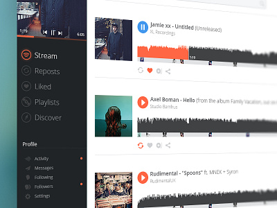 Soundcloud redesign (preview) audio music redesign soundcloud soundwave ui ux web