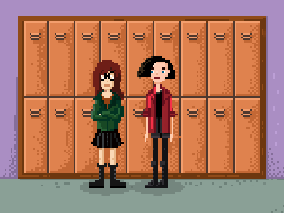 Daria 8 bit illustration pixel art