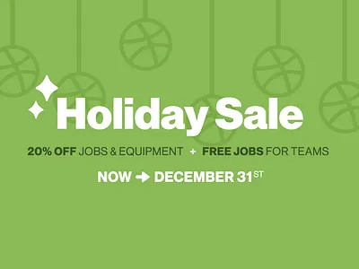 Holiday Sale dribbble green holiday sale