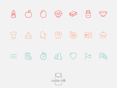 Food App Icons cook food icon illustrator vector