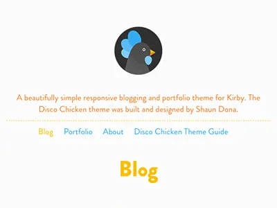 Disco Chicken Kirby Theme chicken cms kirby site theme